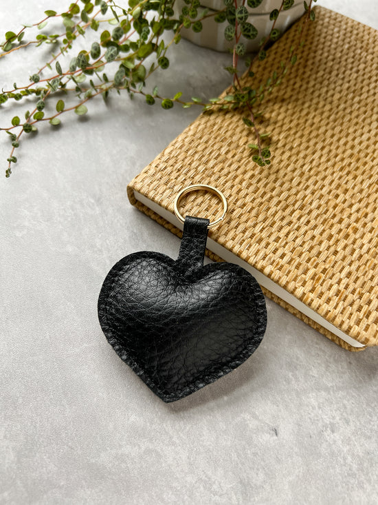 Black Pillow Heart Keychain - January Special Edition