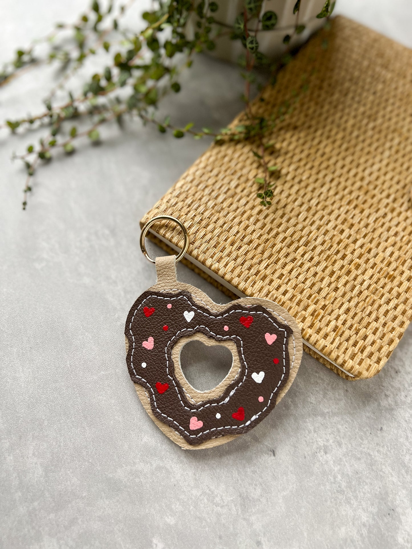 Chocolate Donut Heart Keychain - January Special Edition