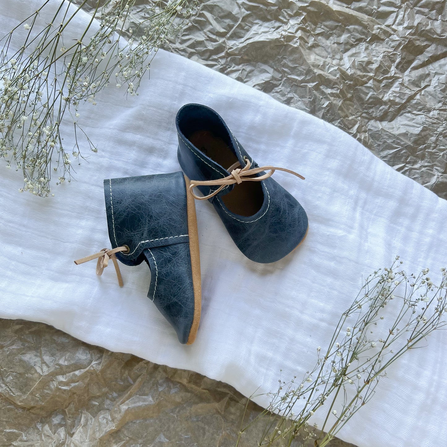 Vintage Denim Journey Janes (Size 3 5.25") Soft Suede - RTS